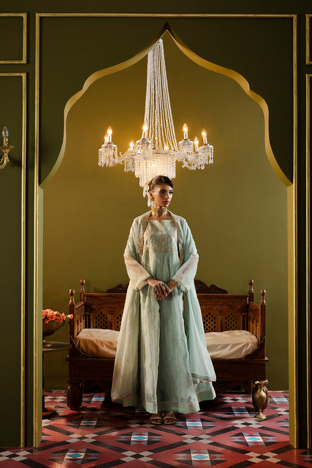 Frock With Trousers & Dupatta - 0715