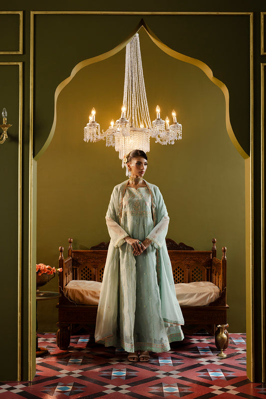Frock With Trousers & Dupatta - 0715