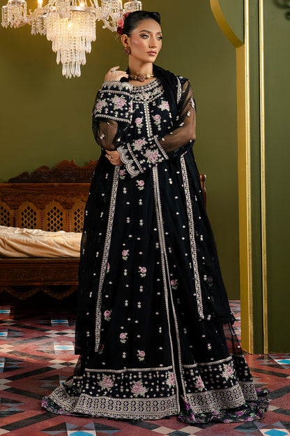 Front Open Frock With Flared Pant & Dupatta - 0717