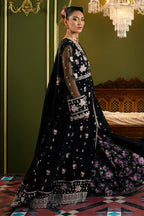 Front Open Frock With Flared Pant & Dupatta - 0717