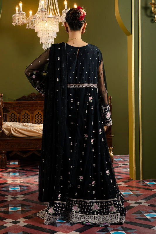Front Open Frock With Flared Pant & Dupatta - 0717