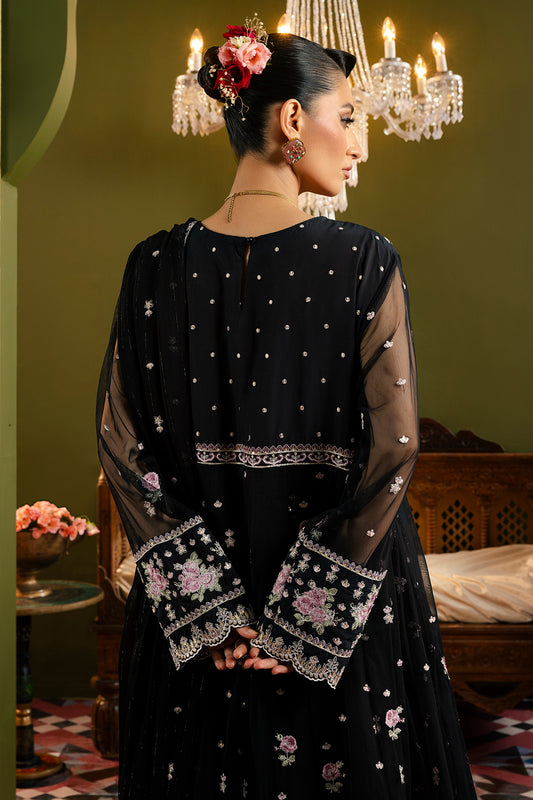 Front Open Frock With Flared Pant & Dupatta - 0717