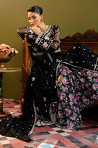 Front Open Frock With Flared Pant & Dupatta - 0717