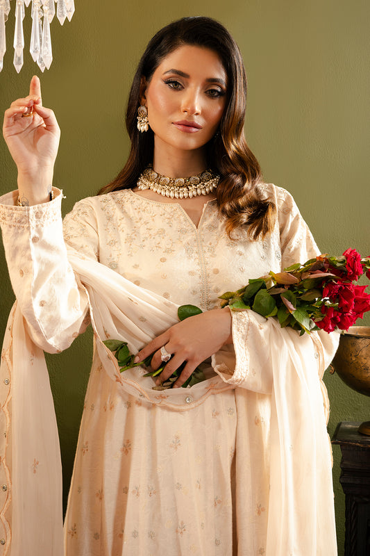 Frock With Dhaka Pajama & Dupatta - 0718
