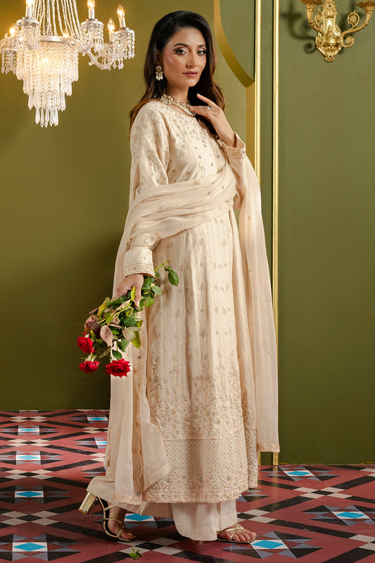 Frock With Dhaka Pajama & Dupatta - 0718