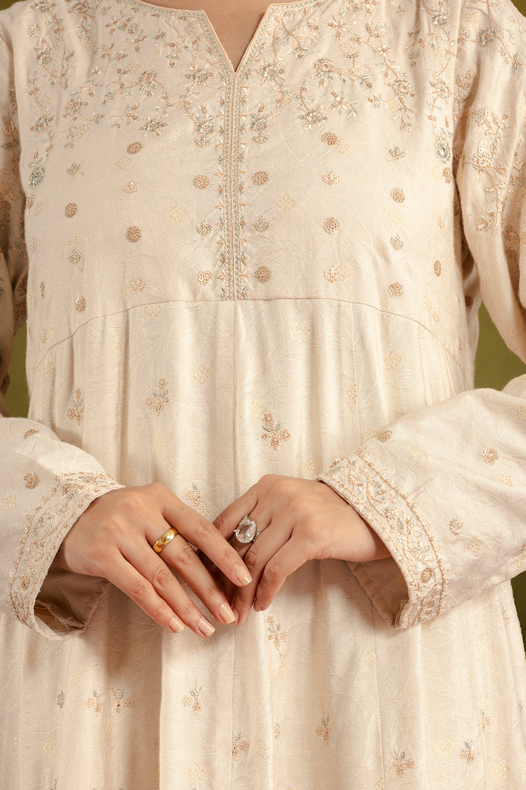 Frock With Dhaka Pajama & Dupatta - 0718