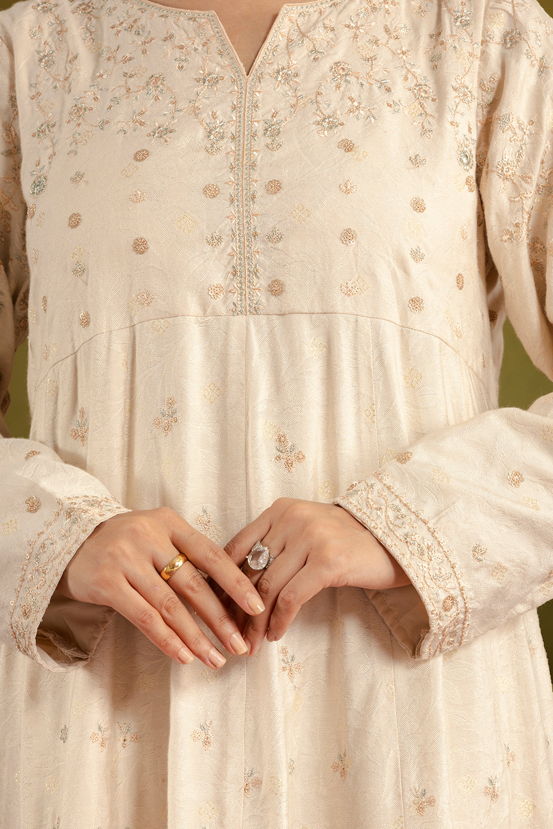 Frock With Dhaka Pajama & Dupatta - 0718