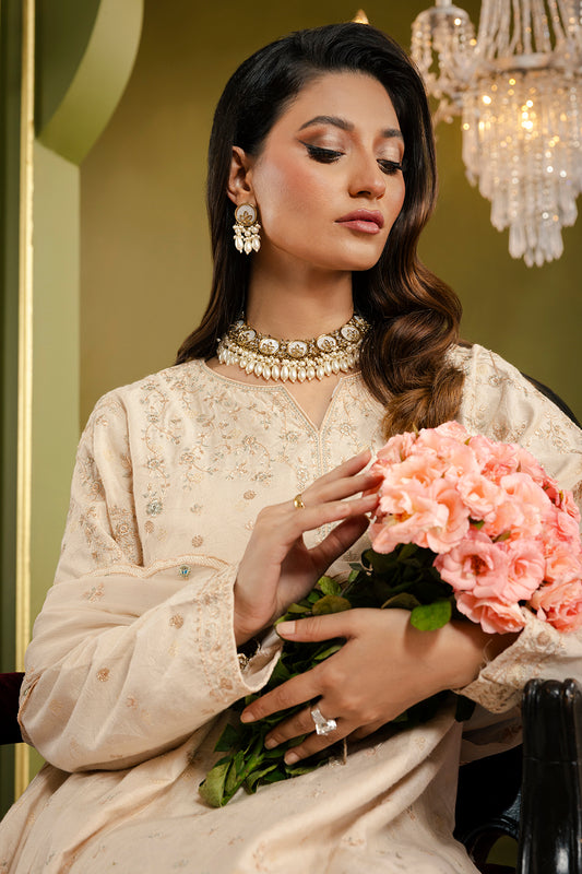 Frock With Dhaka Pajama & Dupatta - 0718