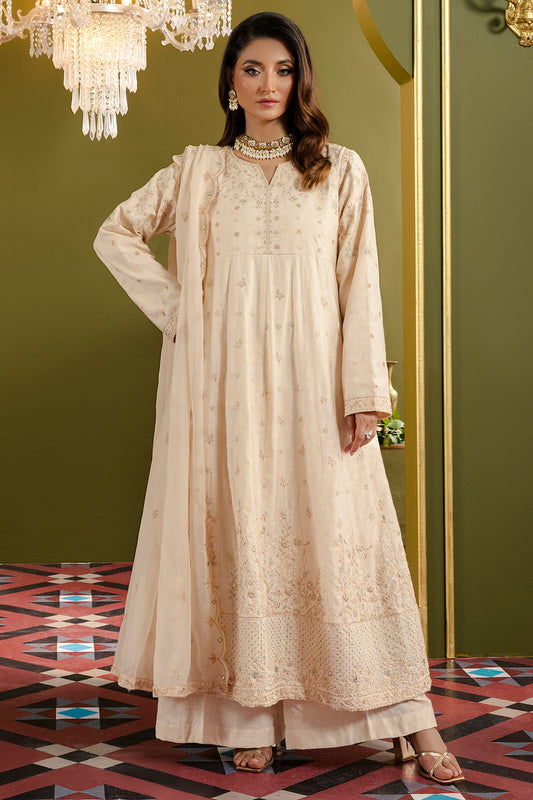 Frock With Dhaka Pajama & Dupatta - 0718