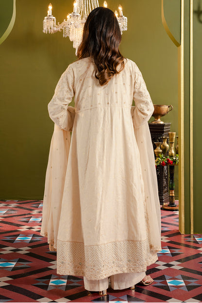 Frock With Dhaka Pajama & Dupatta - 0718