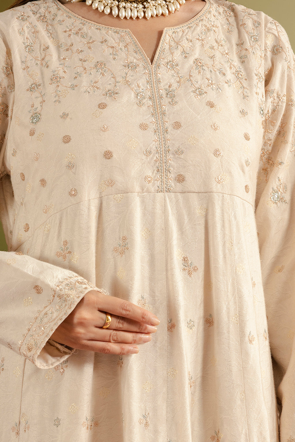Frock With Dhaka Pajama & Dupatta - 0718