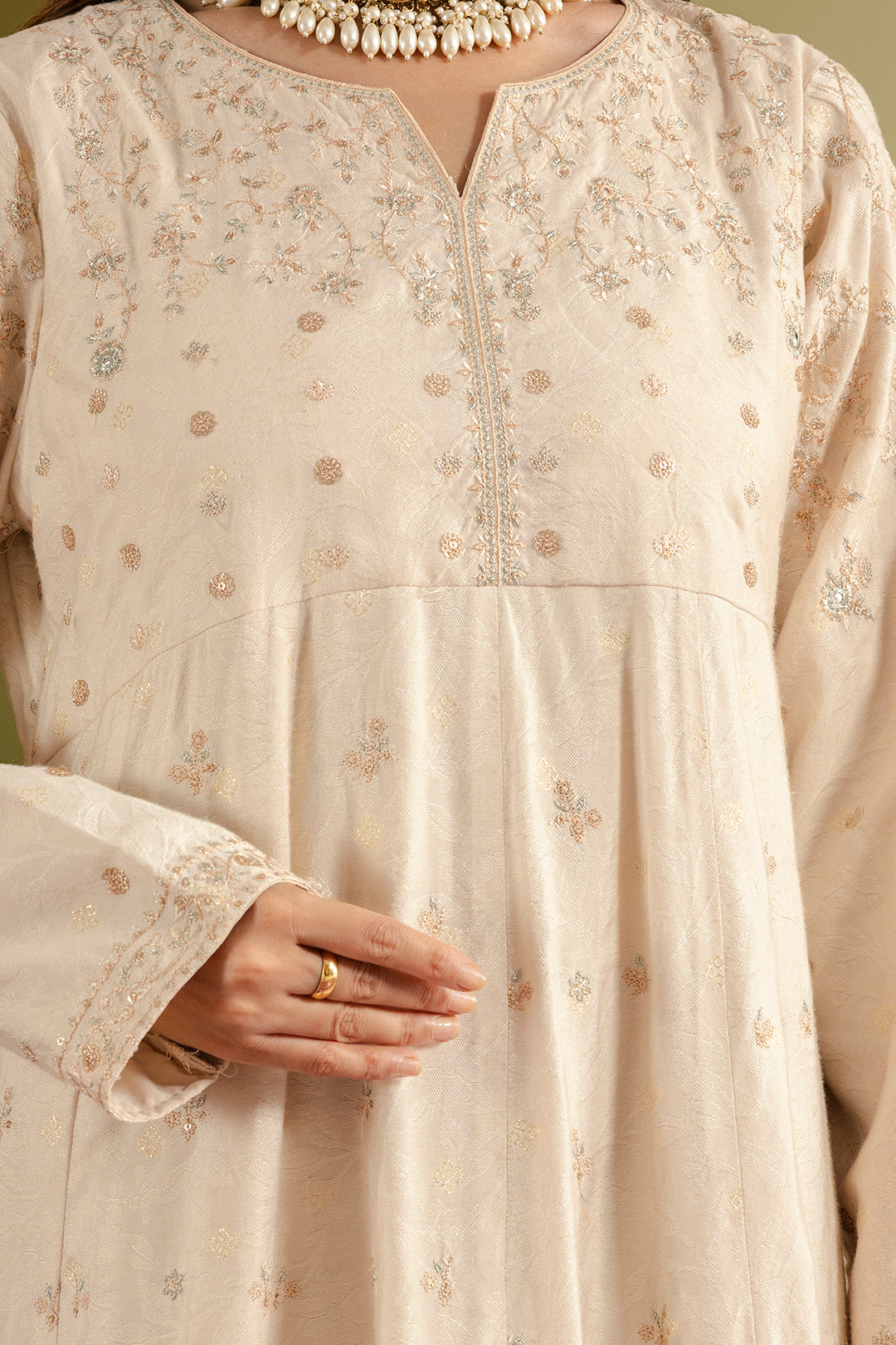 Frock With Dhaka Pajama & Dupatta - 0718