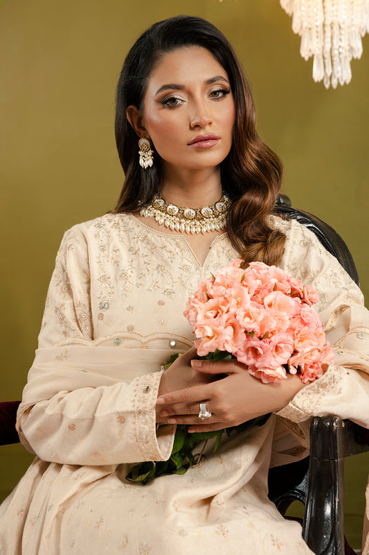 Frock With Dhaka Pajama & Dupatta - 0718