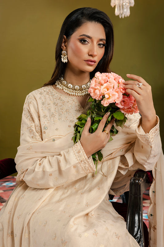 Frock With Dhaka Pajama & Dupatta - 0718
