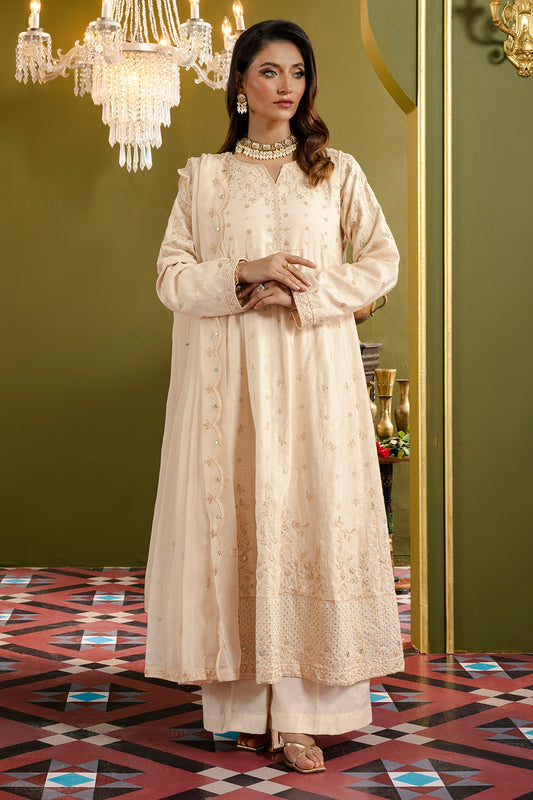 Frock With Dhaka Pajama & Dupatta - 0718