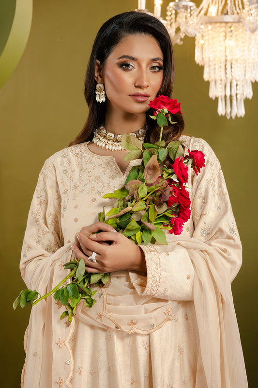 Frock With Dhaka Pajama & Dupatta - 0718