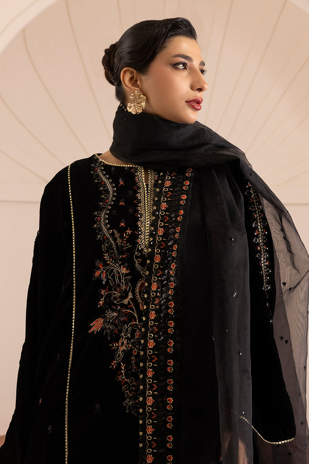 Embroidered Kurta Dupatta Trouser - 0731