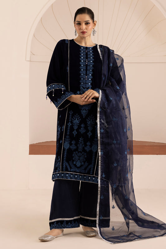Embroidered Kurta Dupatta Trouser - 0733