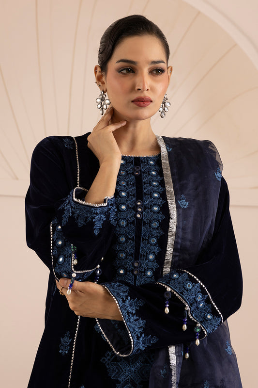 Embroidered Kurta Dupatta Trouser - 0733