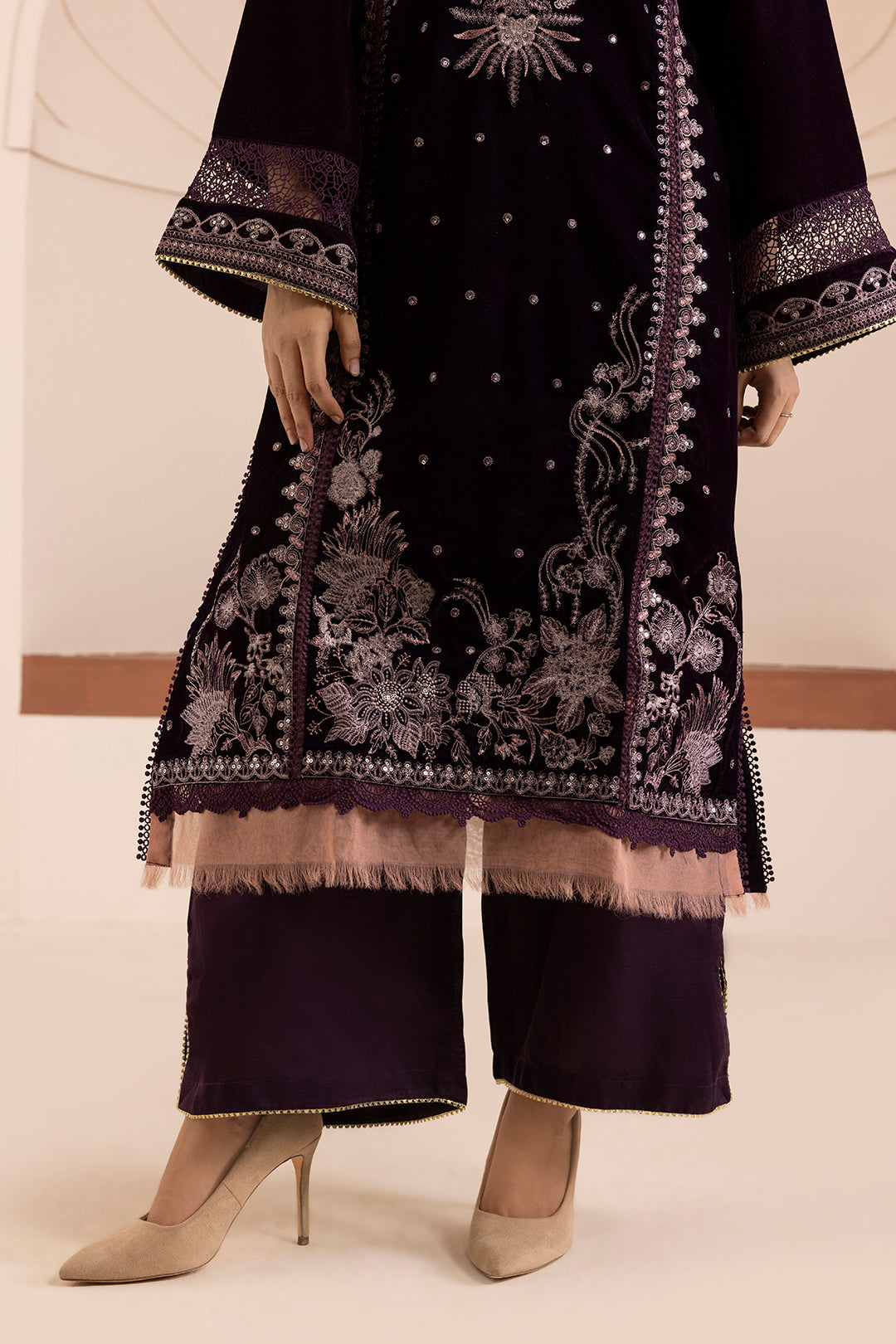Embroidered Kurta Dupatta Trouser - 0734