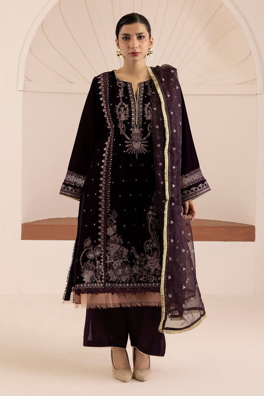Embroidered Kurta Dupatta Trouser - 0734