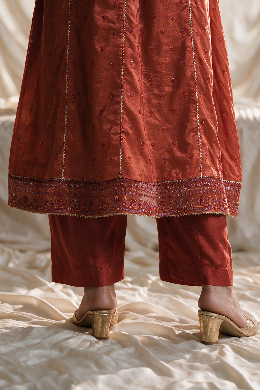 Embroidered Kurta Dupatta Trouser - 0737