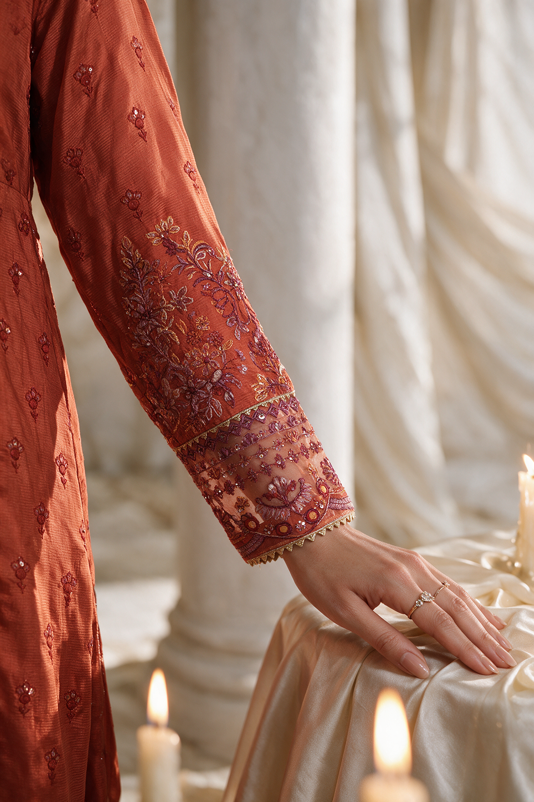 Embroidered Kurta Dupatta Trouser - 0737