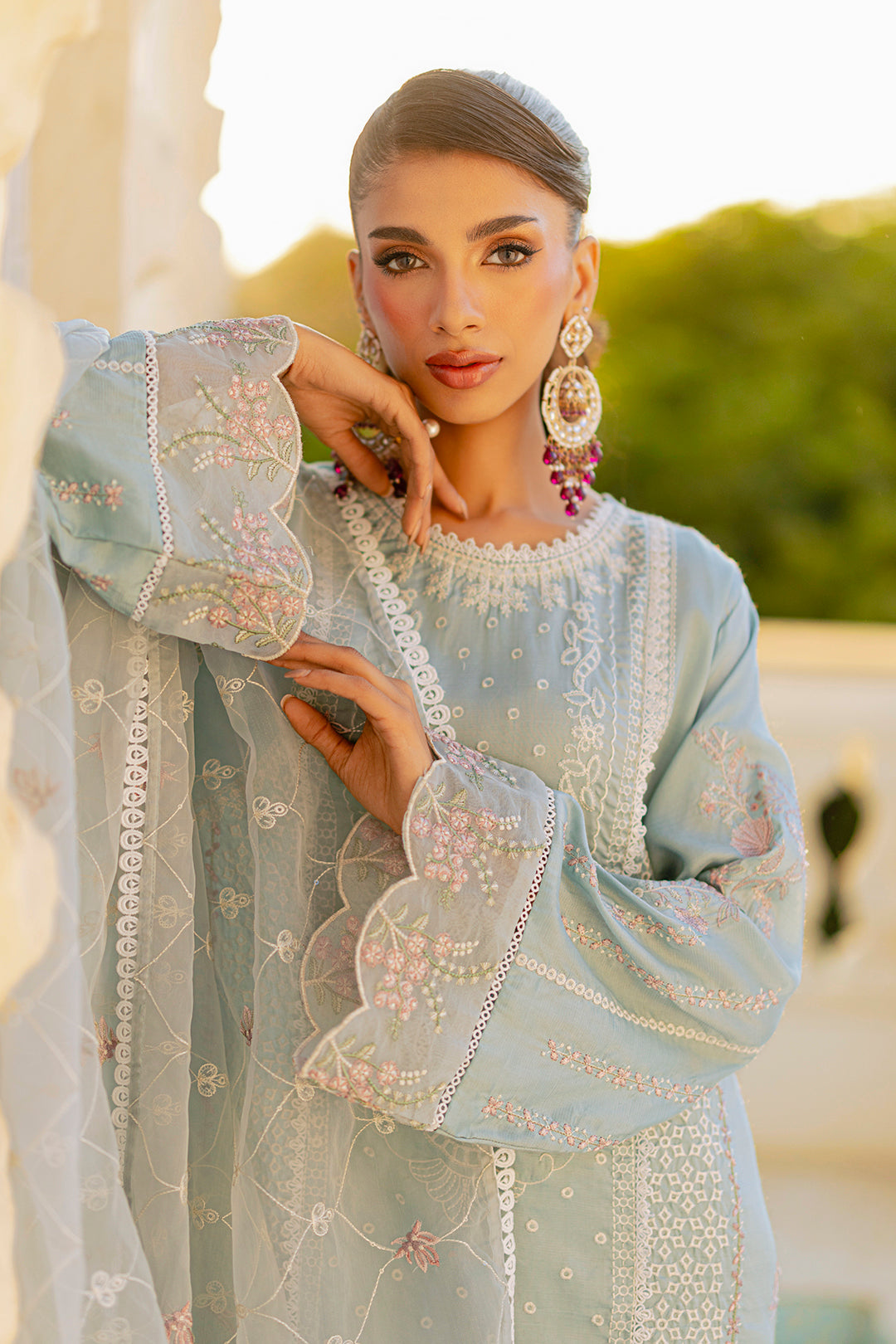 Embroidered Kurta Dupatta Trouser - 0739