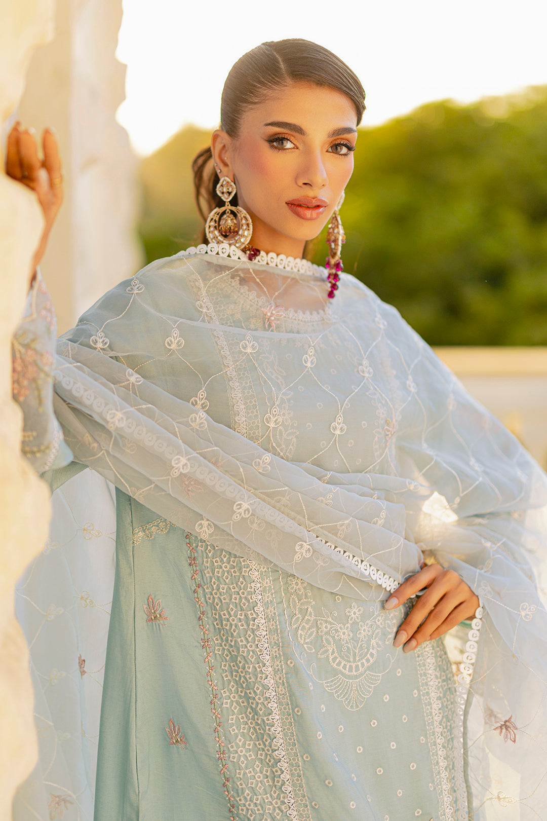 Embroidered Kurta Dupatta Trouser - 0739