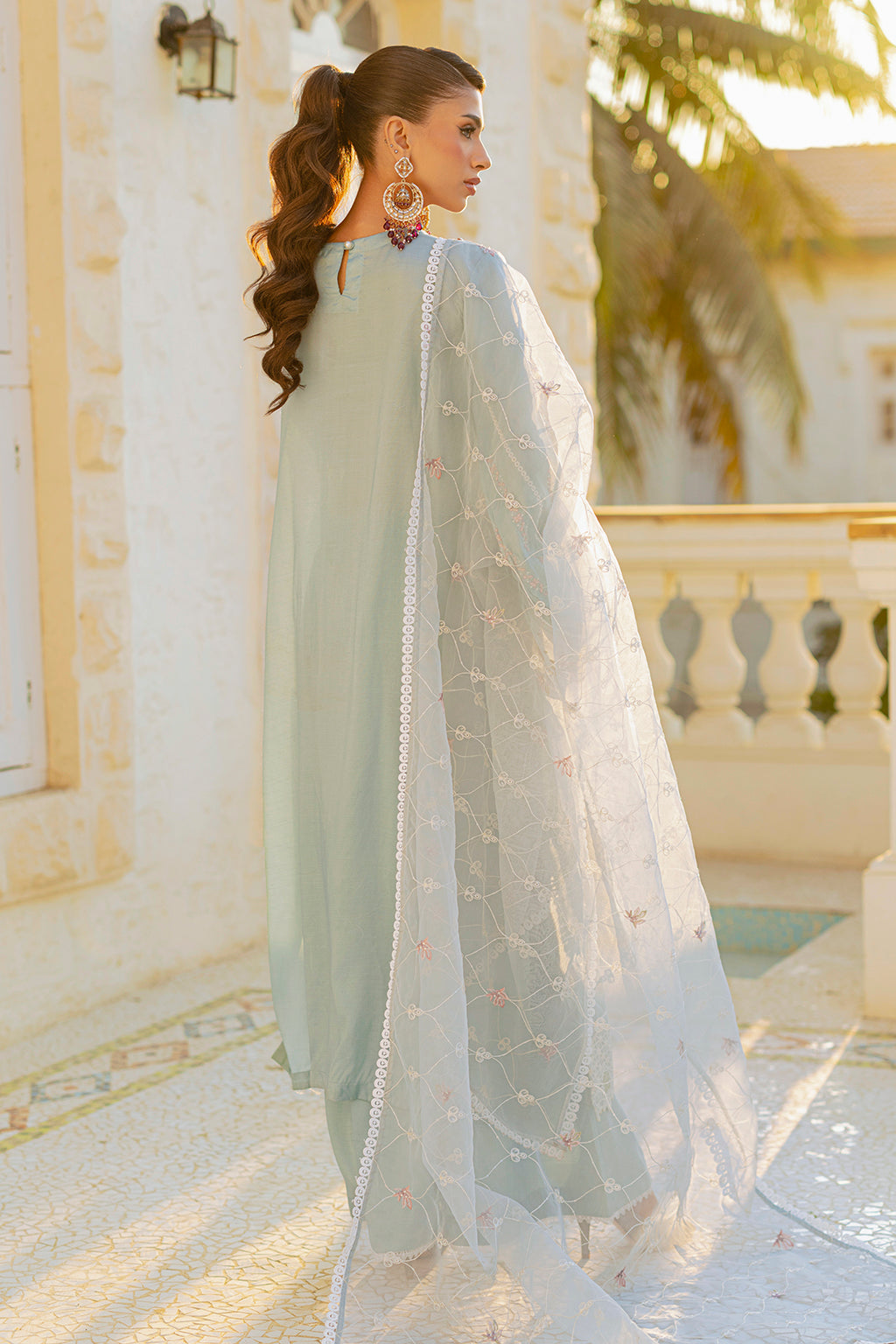 Embroidered Kurta Dupatta Trouser - 0739