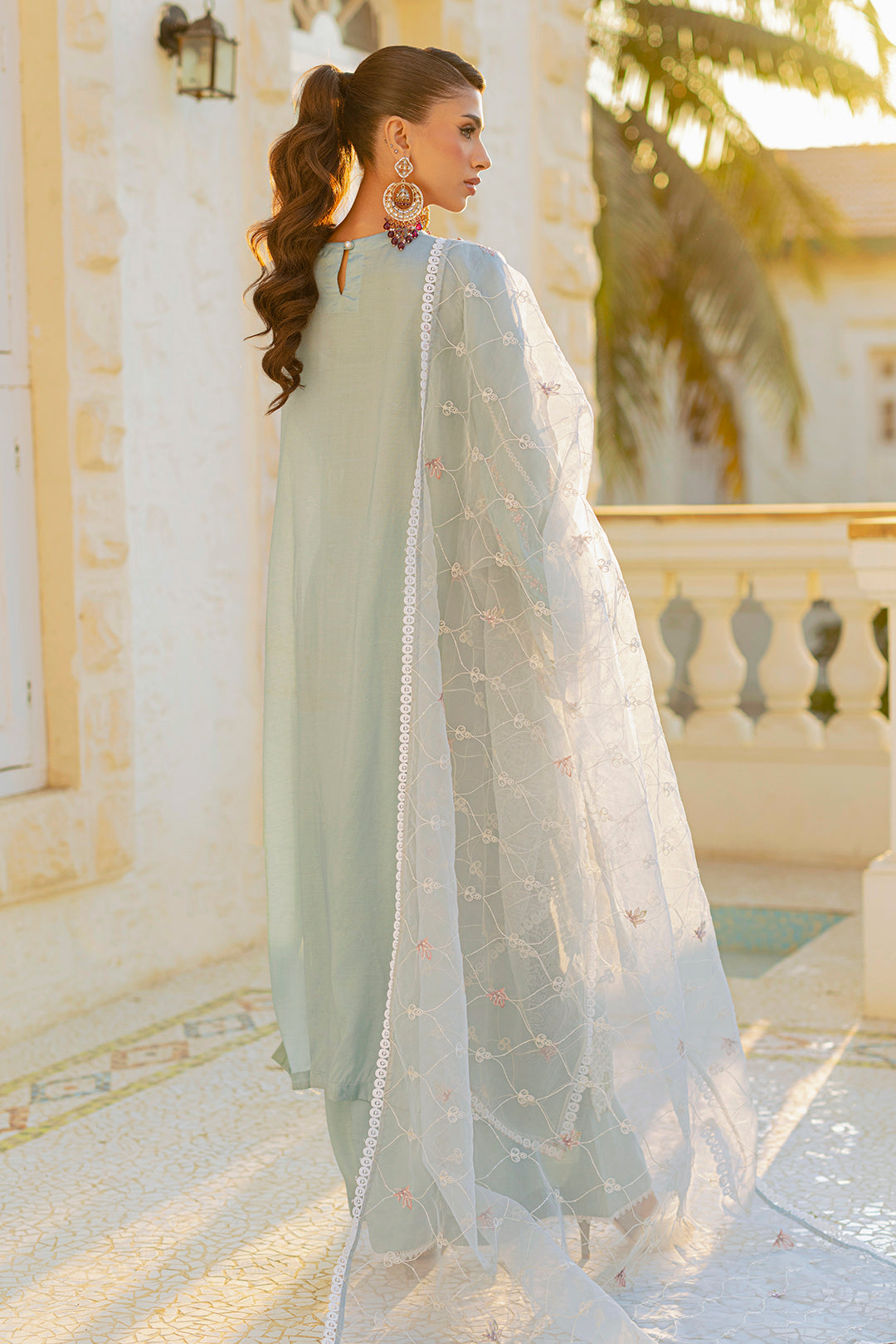 Embroidered Kurta Dupatta Trouser - 0739