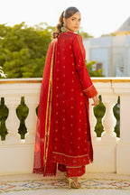Embroidered Kurta Dupatta Trouser - 2740