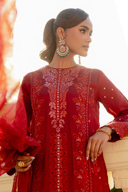 Embroidered Kurta Dupatta Trouser - 2740