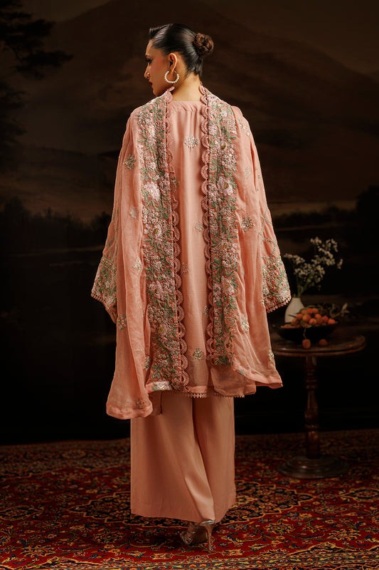 Embroidered Kurta Dupatta Trouser - 0761
