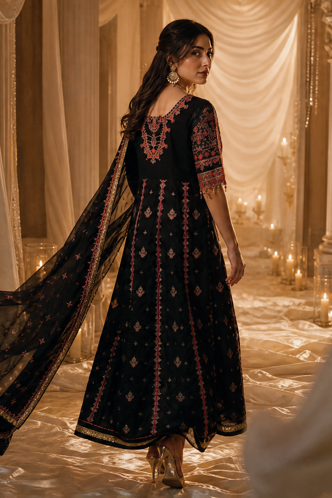 Embroidered Kurta Dupatta Trouser - 0762