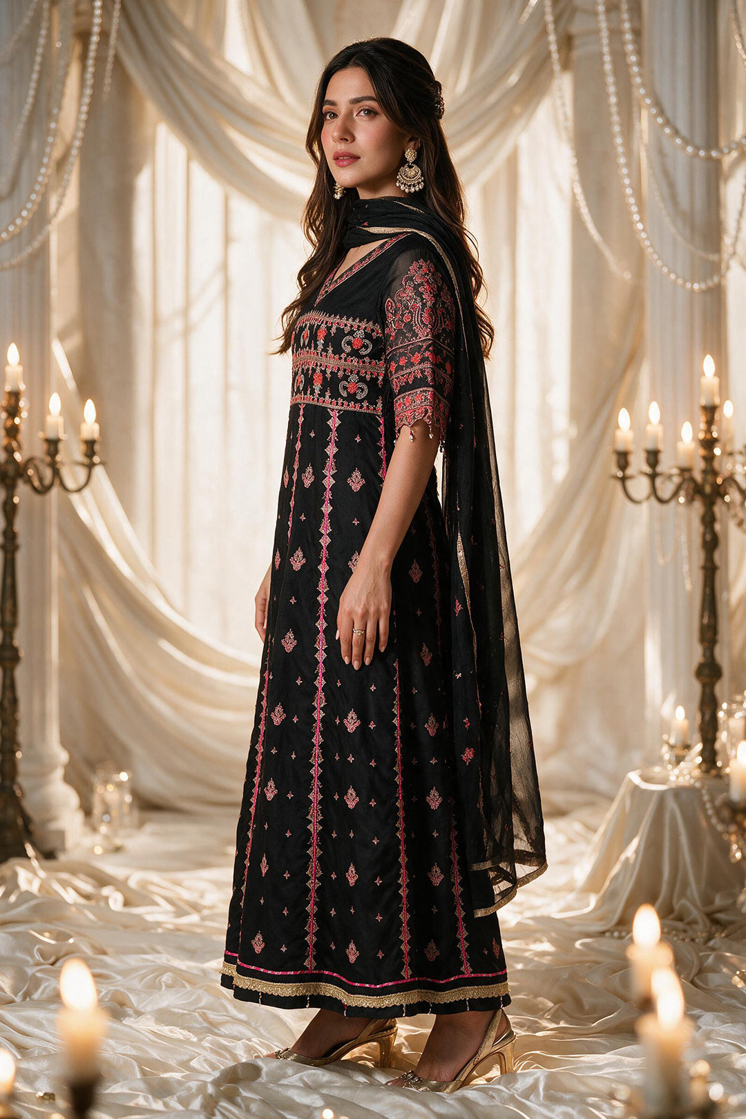 Embroidered Kurta Dupatta Trouser - 0762