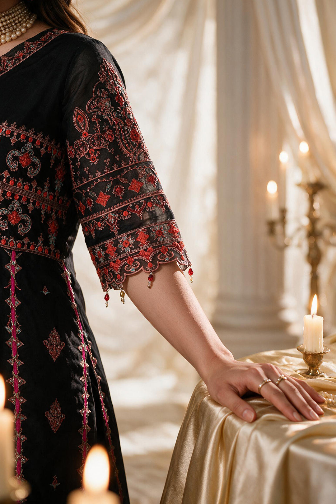Embroidered Kurta Dupatta Trouser - 0762