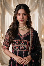 Embroidered Kurta Dupatta Trouser - 0762