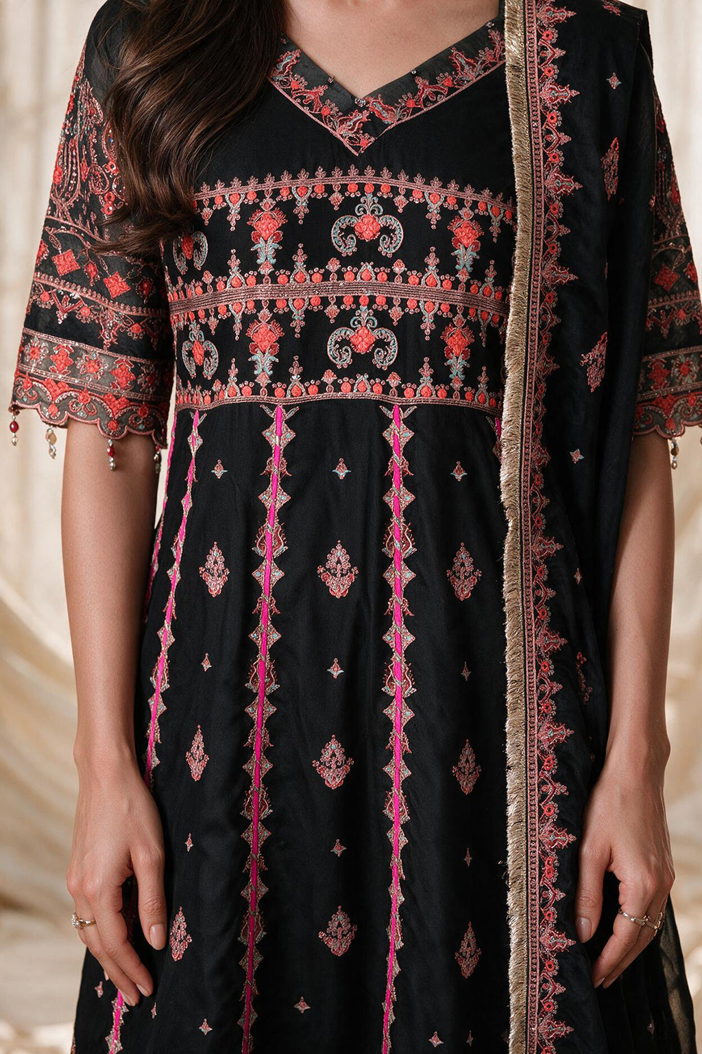 Embroidered Kurta Dupatta Trouser - 0762