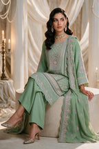 Embroidered Kurta Dupatta Trouser - 0763