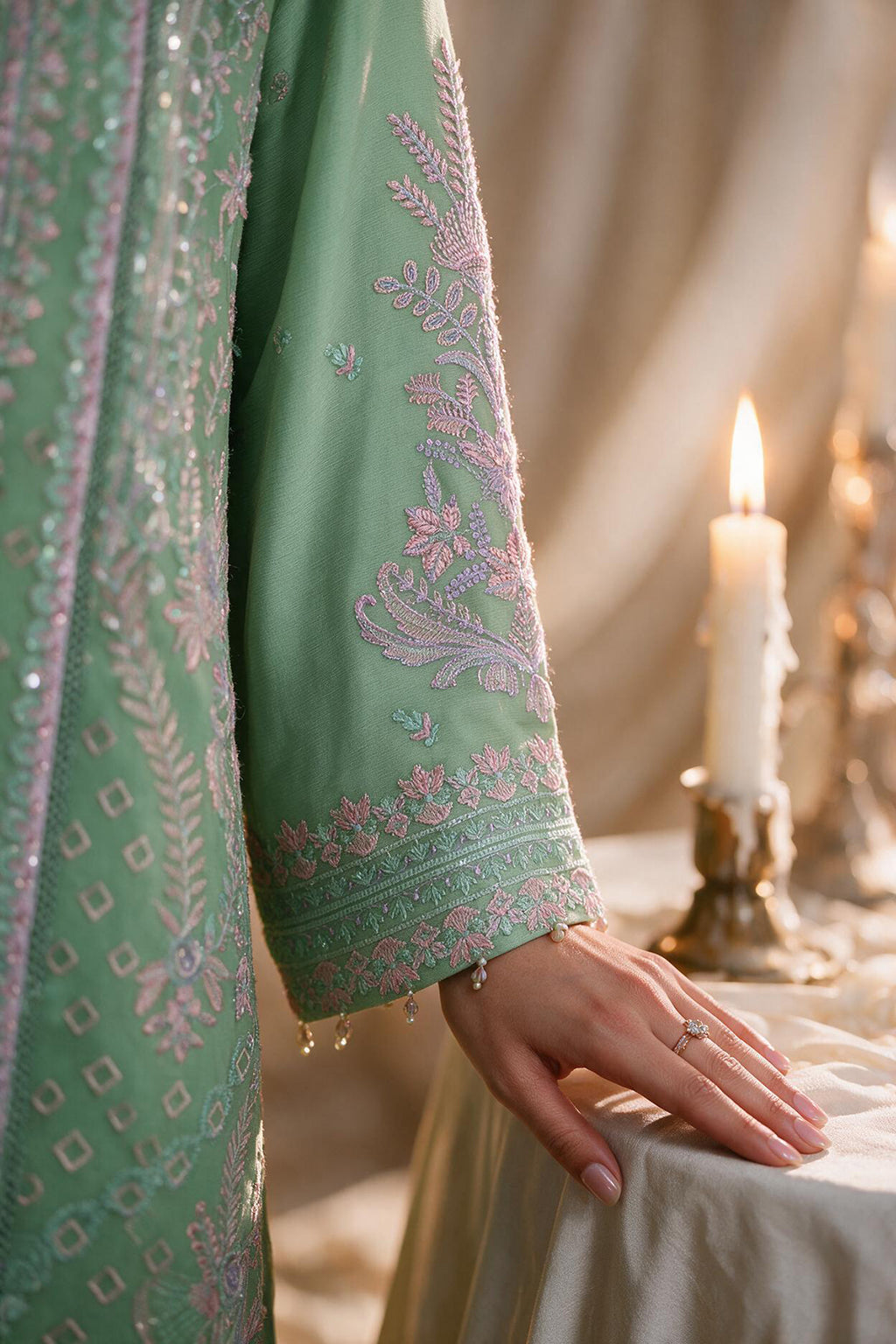 Embroidered Kurta Dupatta Trouser - 0763