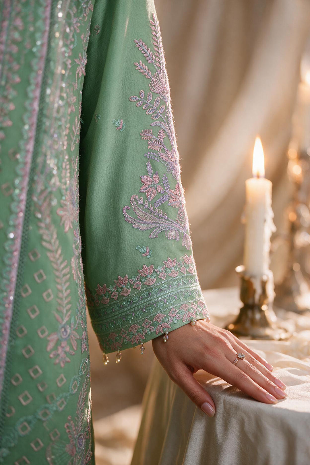 Embroidered Kurta Dupatta Trouser - 0763