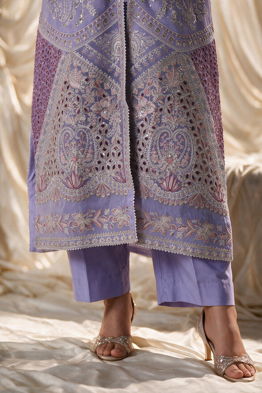 Embroidered Kurta Dupatta Trouser - 0767