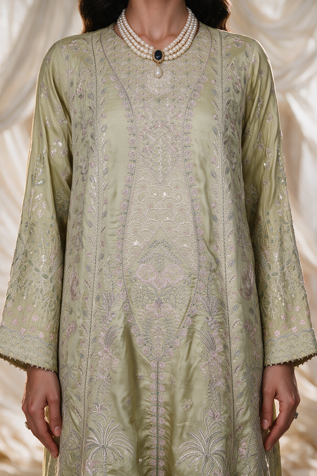 Embroidered Kurta Dupatta Trouser - 0768