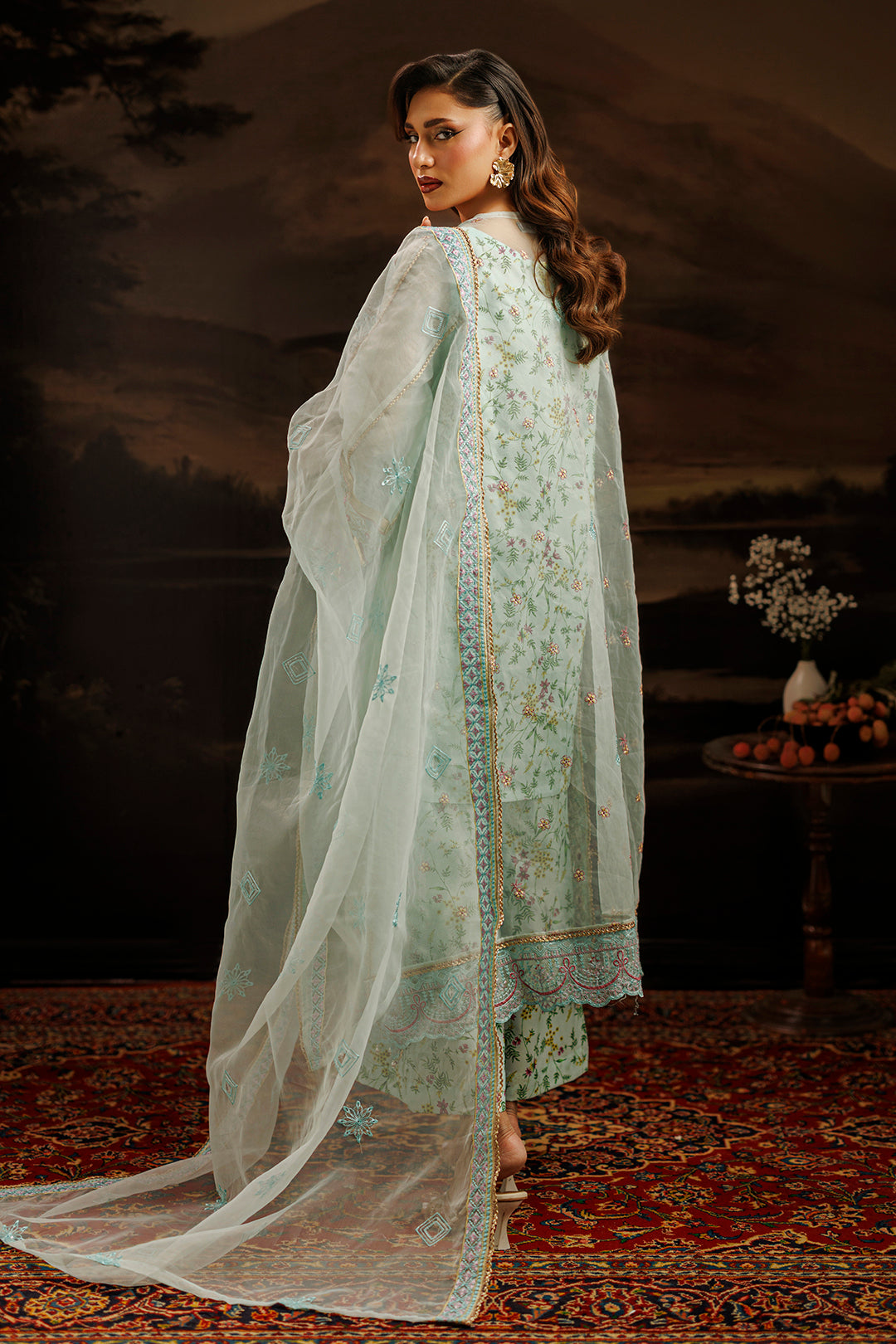 Embroidered Kurta Dupatta Trouser - 0771