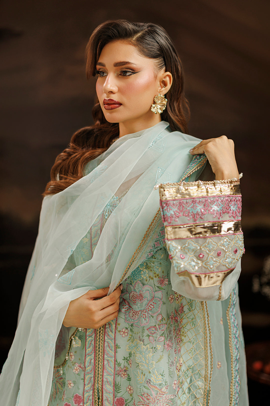 Embroidered Kurta Dupatta Trouser - 0771