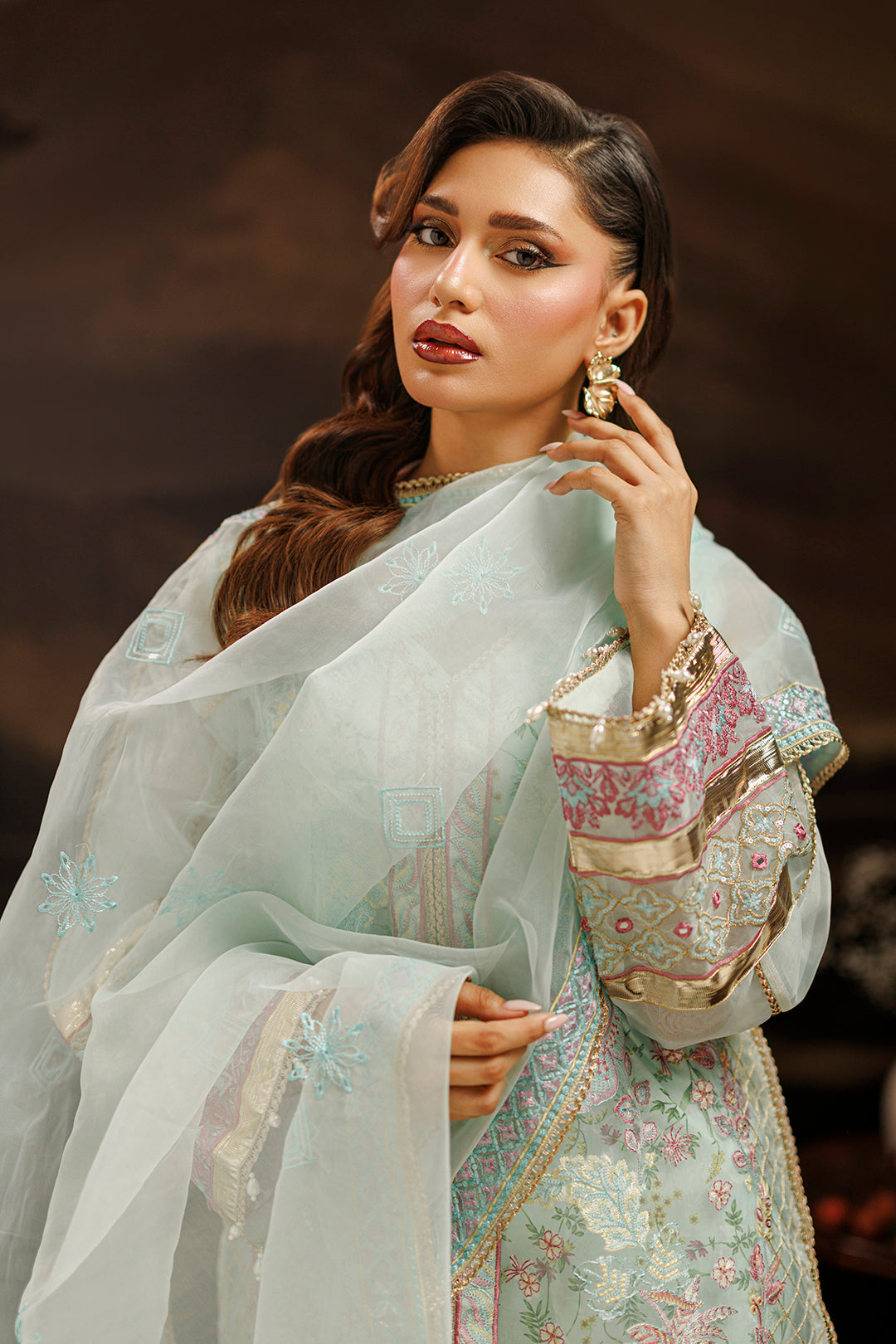 Embroidered Kurta Dupatta Trouser - 0771