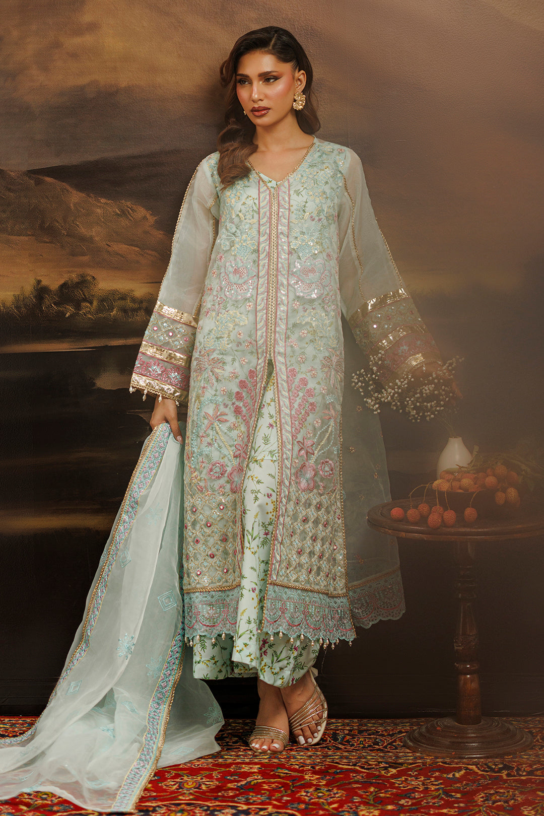 Embroidered Kurta Dupatta Trouser - 0771