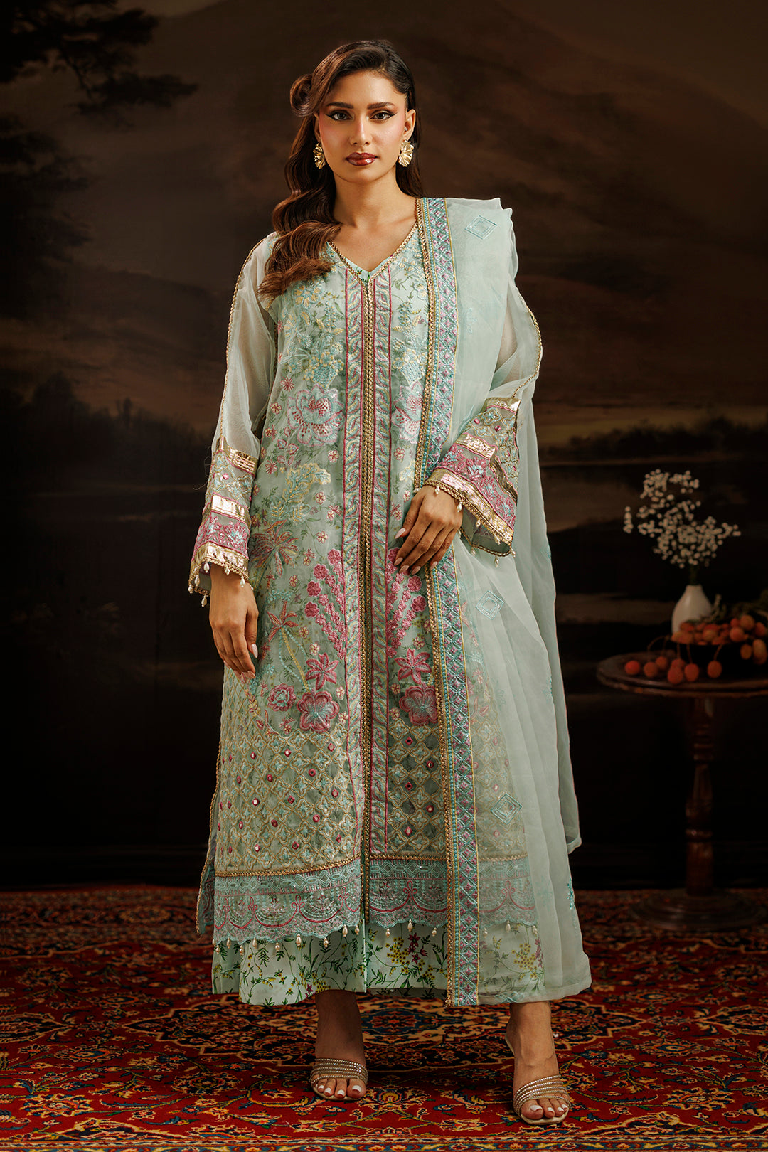 Embroidered Kurta Dupatta Trouser - 0771