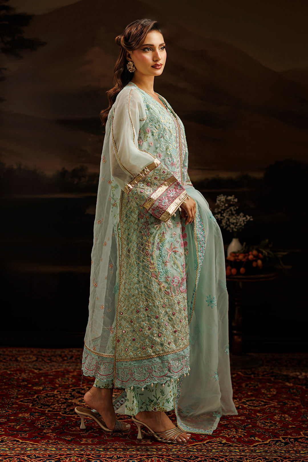 Embroidered Kurta Dupatta Trouser - 0771